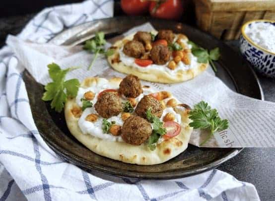 Meatball Gyros with Tzatziki | Serve these with simple cucumber tomato salad and creamy tzatziki sauce for a perfect lunch!