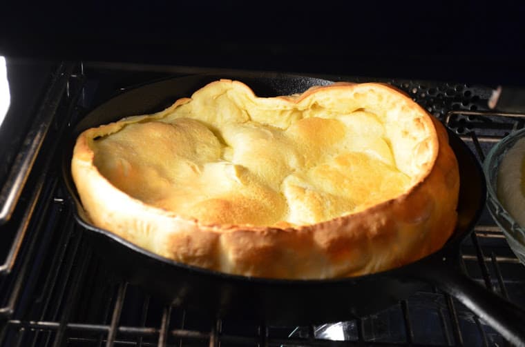 dutch baby pancake dutch baby pancake puffed up in the oven