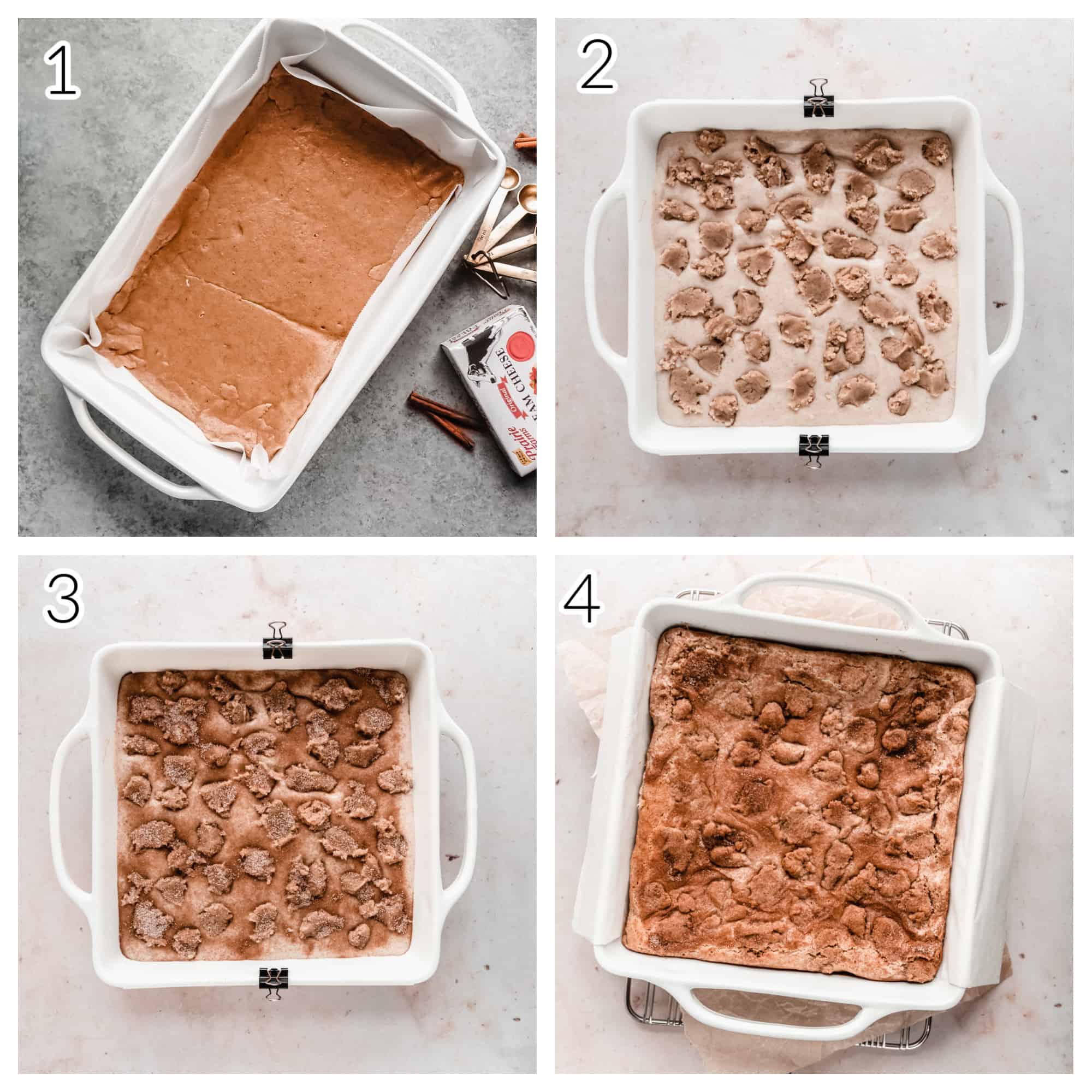 Snickerdoodle Cheesecake Bars Step by step instructions on how to make snickerdoodle cheesecake bars