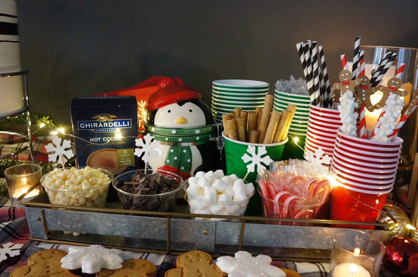 hot cocoa bar hot cocoa bar toppings displayed