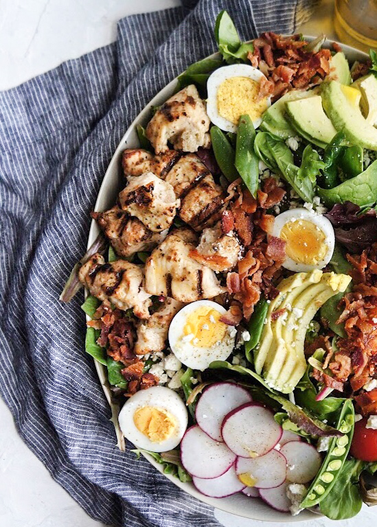 cobb salad with Avocado Vinaigrette