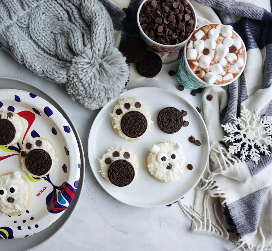 plated Polar bear sugar cookies Polar bear sugar cookies