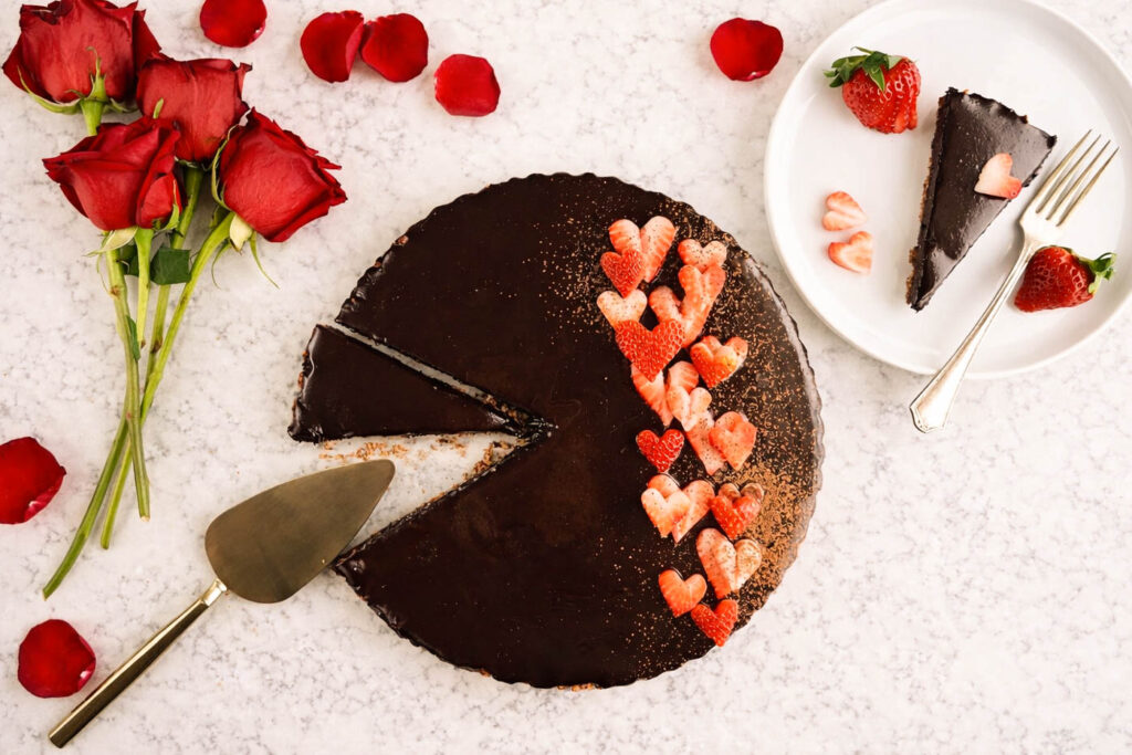 gluten free and vegan double chocolate tart chocolatetart 10