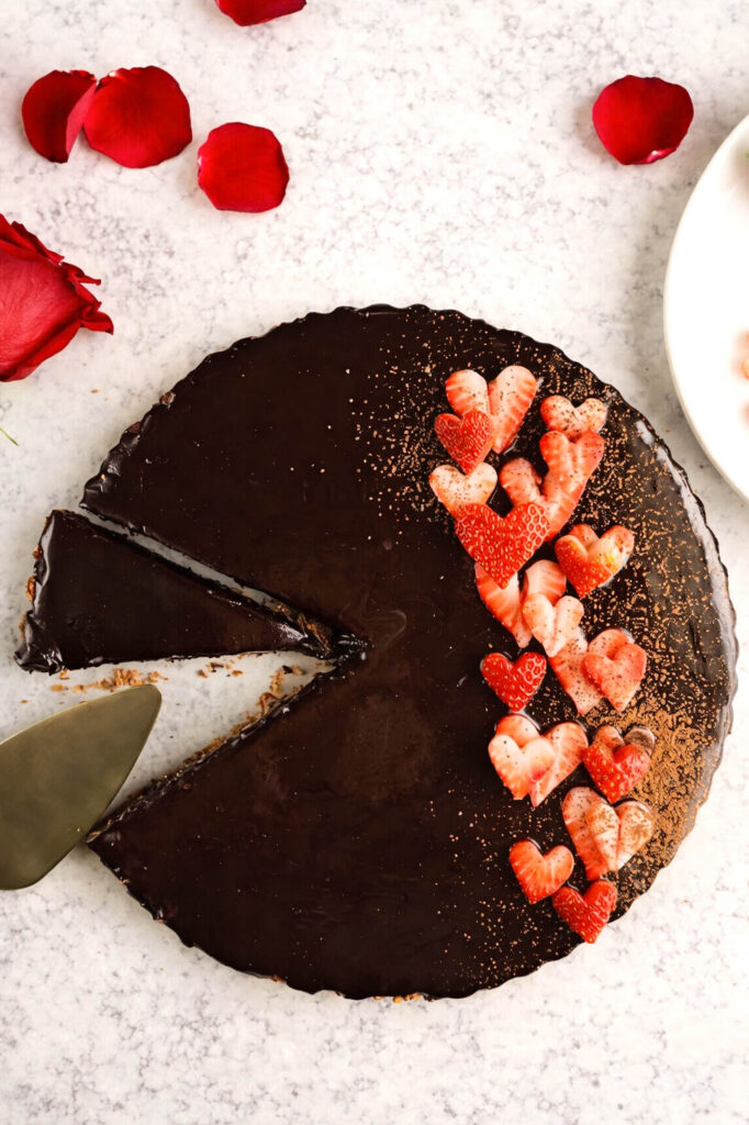 gluten free and vegan double chocolate tart chocolatetart 9