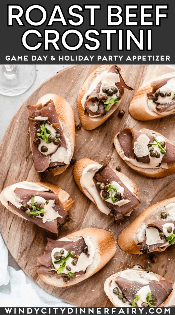 Roast beef crostini pin