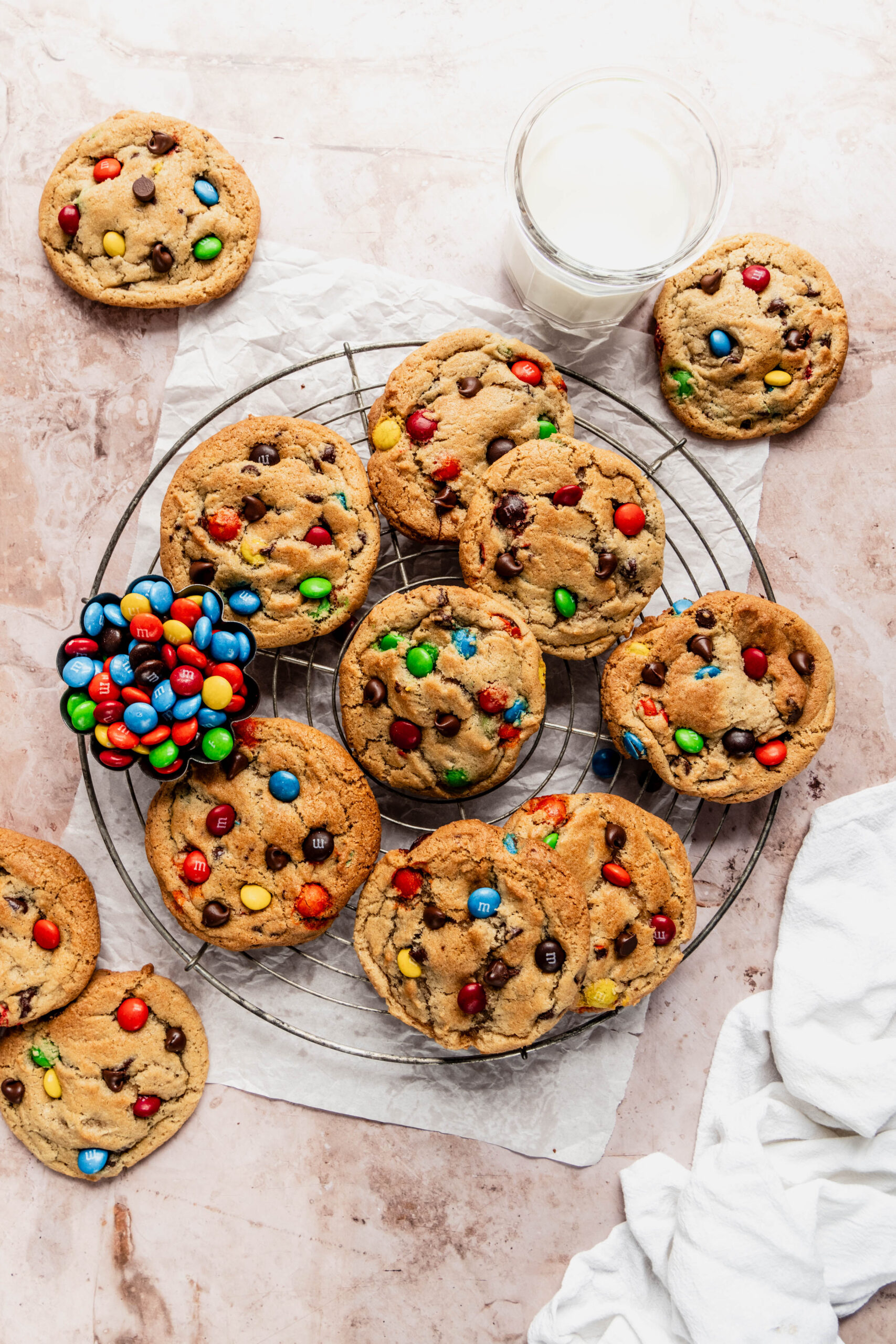 The Best Soft and Chewy M&M Cookies (Easy Recipe!)