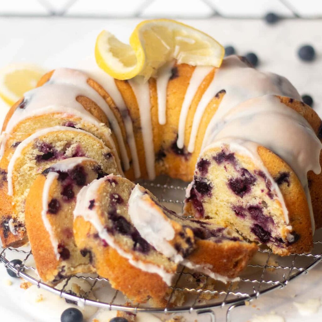 blueberry and lemon pound cake 2